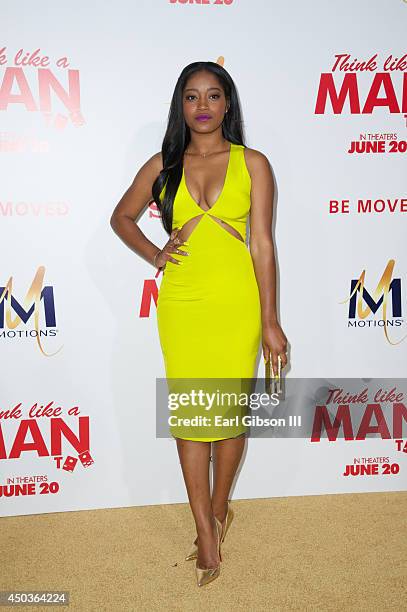 Actress KeKe Palmer attends the Los Angeles Premiere of "Think Like A Man Too" at TCL Chinese Theatre on June 9, 2014 in Hollywood, California.