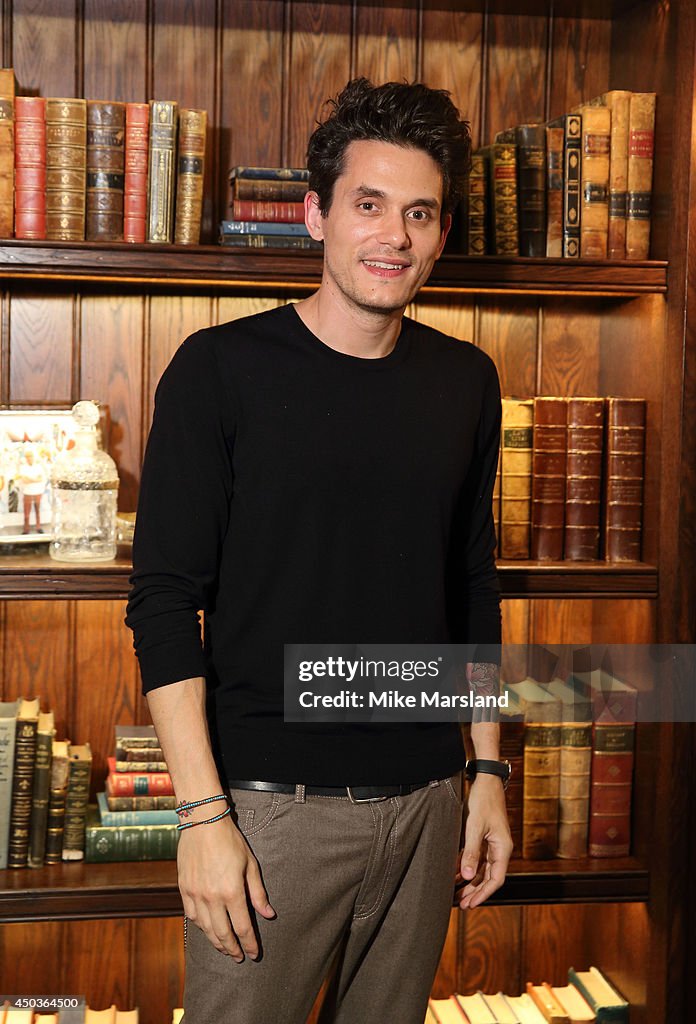 John Mayer Attends Private Event At Scarfes Bar, Rosewood London