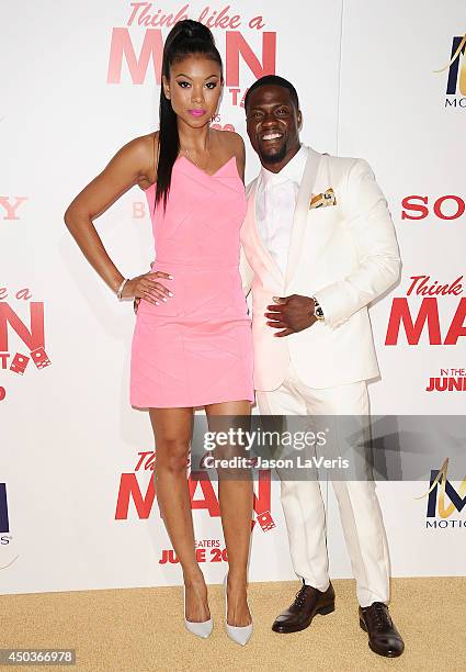 Actor Kevin Hart and Eniko Parrish attend the premiere of "Think Like A Man Too" at TCL Chinese Theatre on June 9, 2014 in Hollywood, California.