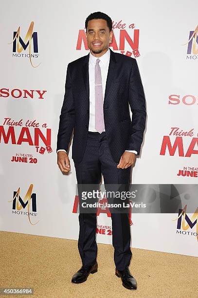 Actor Michael Ealy attends the premiere of "Think Like A Man Too" at TCL Chinese Theatre on June 9, 2014 in Hollywood, California.