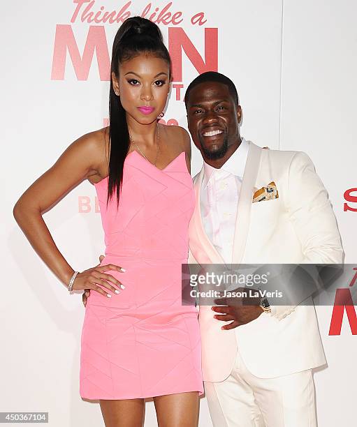 Actor Kevin Hart and Eniko Parrish attend the premiere of "Think Like A Man Too" at TCL Chinese Theatre on June 9, 2014 in Hollywood, California.