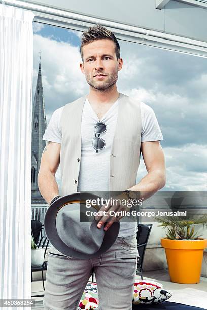 French footballer Yohan Cabaye is photographed for Gala on May 9, 2014 in Paris, France.