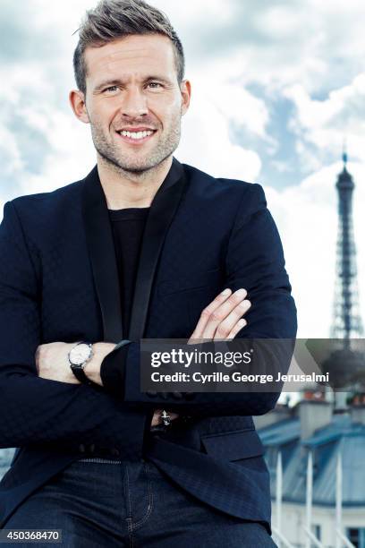 French footballer Yohan Cabaye is photographed for Gala on May 9, 2014 in Paris, France.