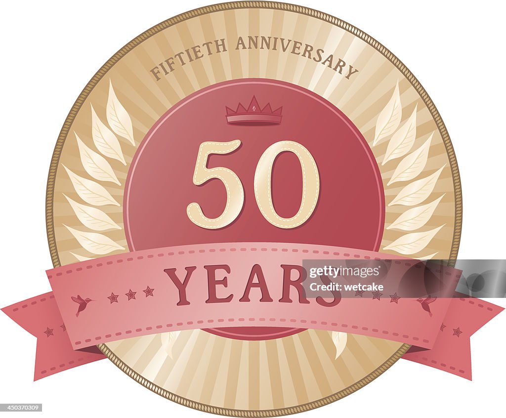 Fifty Years Anniversary Badge
