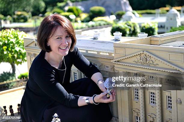 Rachel Trevor-Morgan, The Queen's milliner arranges LEGO figures of Camilla, Duchess of Cornwall, Queen Elizabeth II, Catherine, Duchess of...