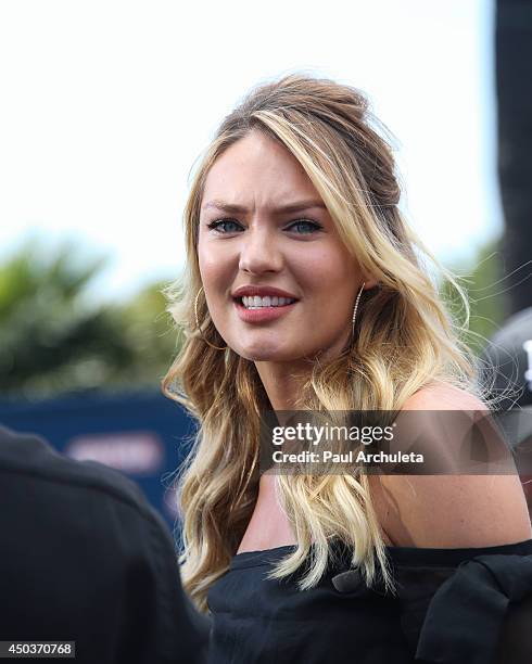 Fashion Model Candice Swanepoel is sighted In Los Angeles on June 9, 2014 in Los Angeles, California.