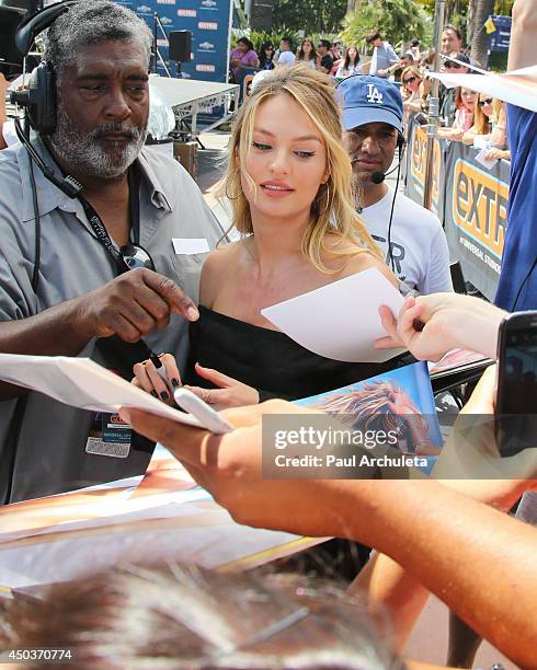 Fashion Model Candice Swanepoel is sighted In Los Angeles on June 9, 2014 in Los Angeles, California.