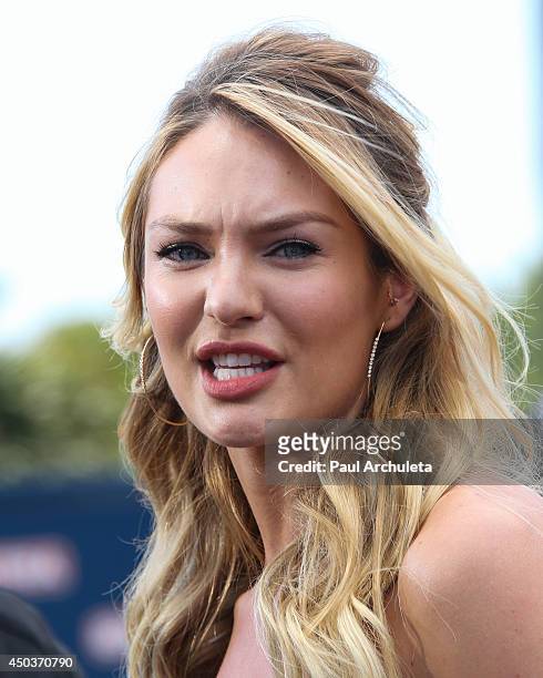 Fashion Model Candice Swanepoel is sighted In Los Angeles on June 9, 2014 in Los Angeles, California.