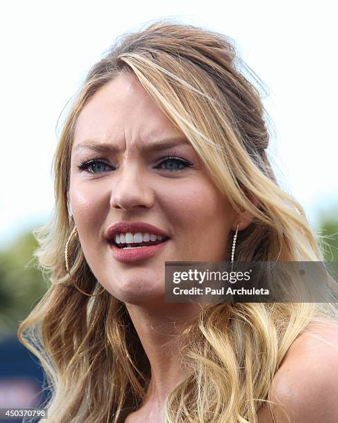 Fashion Model Candice Swanepoel is sighted In Los Angeles on June 9, 2014 in Los Angeles, California.