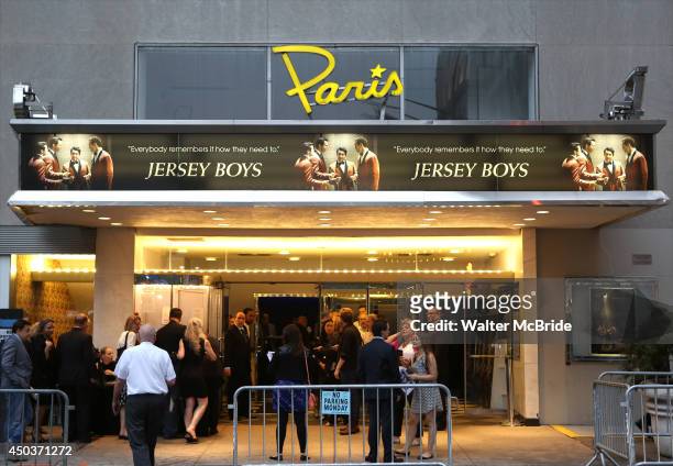 Paris Theatre Marquee special New York screening reception for 'Jersey Boys' hosted by Angelo Galasso at Angelo Galasso on June , 2014 in New York...