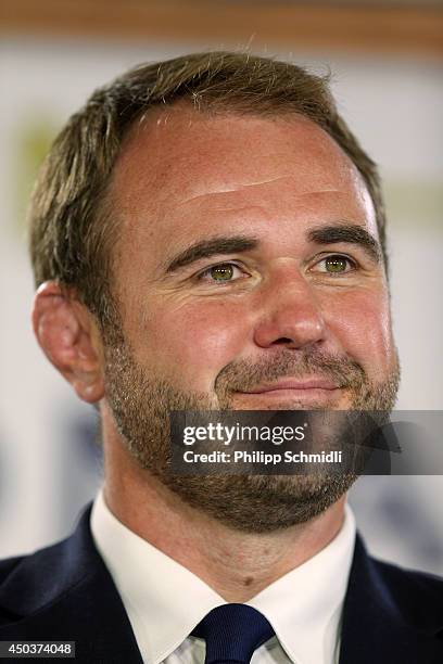 Scott Quinnell during the pool draws for the 2014/2015 European Rugby Champions Cup and European Rugby Challenge Cup Tournaments on June 10, 2014 in...