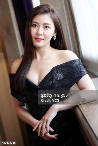 South Korean actress Ha Ji-Won attends a press conference at Palais de Chine Hotel on June 9, 2014 in Taipei, Taiwan.