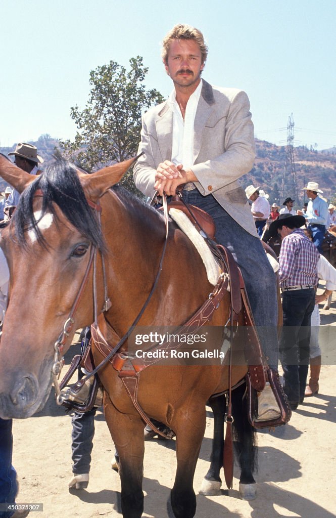 J Rodeo Actor Actor John Schneider attends theBen Johnson Pro/Celebrity Rodeo to ...