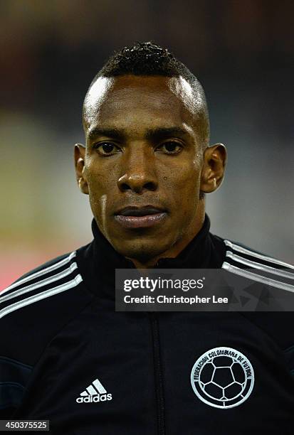 Luis Amaranto Perea of Colombia during the International Friendly match between Belgium and Colombia at King Baudouin Stadium on November 14, 2013 in...