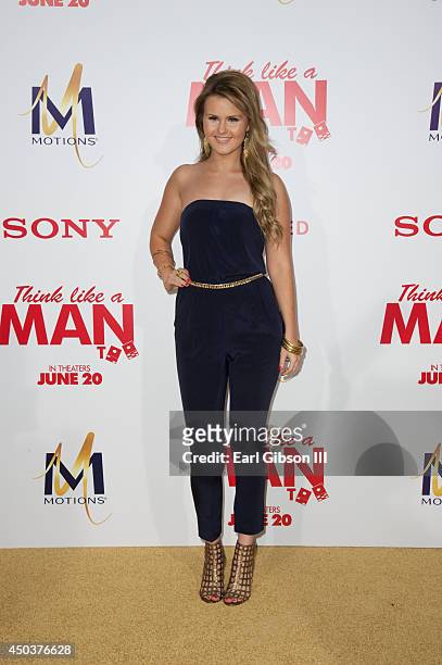 Singer Ashlee Keating attends the Los Angeles Premiere of "Think Like A Man Too" at TCL Chinese Theatre on June 9, 2014 in Hollywood, California.