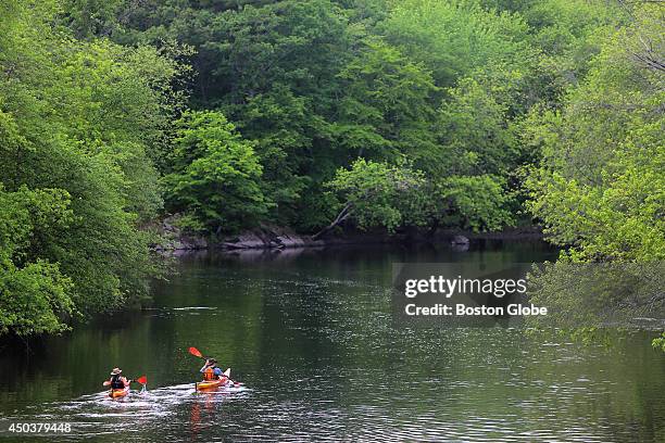Paddlers navigate the Concord River near the confluence of the Sudbury and Assabet Rivers. The National Weather Service website calls for another...