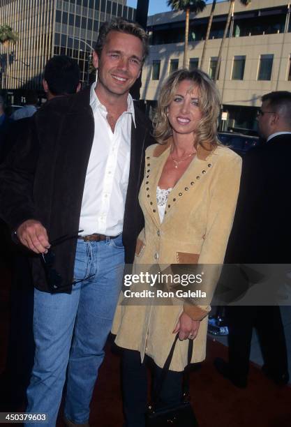 Actor John Schneider and wife Elly Castle attend the Screening of the Digitally Restored "Gone With the Wind" on June 24, 1998 at the Academy of...