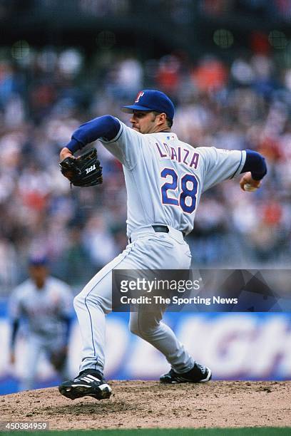 San Francisco, CA Esteban Loaiza of the Texas Rangers pitches against the San Francisco Giants at Pacific Bell Park on July 16, 2000 in San...