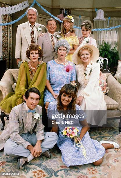 The Wedding: Part 2" Episode 4 -- Pictured: Harvey Korman as Ed Higgins, Ken Berry as Vinton Harper, Dorothy Lyman as Naomi Oates Harper, Rue...