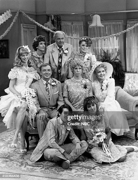 The Wedding: Part 2" Episode 4 -- Pictured: Carol Burnett as Eunice Higgins, Harvey Korman as Ed Higgins, Rue McClanahan as Aunt Fran Crowley,...