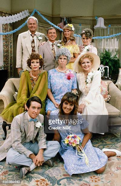 The Wedding: Part 2" Episode 4 -- Pictured: Harvey Korman as Ed Higgins, Ken Berry as Vinton Harper, Dorothy Lyman as Naomi Oates Harper, Rue...