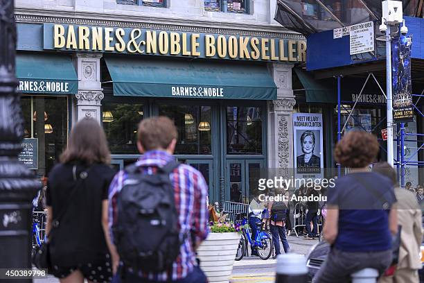 Former US Secretary of State Hillary Clinton promotes her book Hard Choices at Barnes & Noble bookseller at the 5th Avenue in New York, United States...