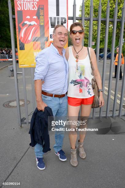 Georg Kofler and Christiane zu Salm attend the Rolling Stones Concert at Waldbuehne on June 10, 2014 in Berlin, Germany.