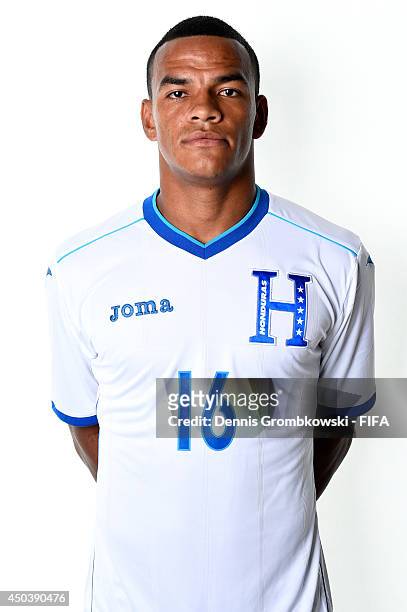 Rony Martinez of Honduras poses during the Official FIFA World Cup 2014 portrait session on June 10, 2014 in Porto Feliz, Brazil.