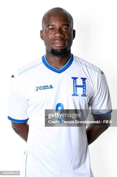 Osman Chavez of Honduras poses during the Official FIFA World Cup 2014 portrait session on June 10, 2014 in Porto Feliz, Brazil.