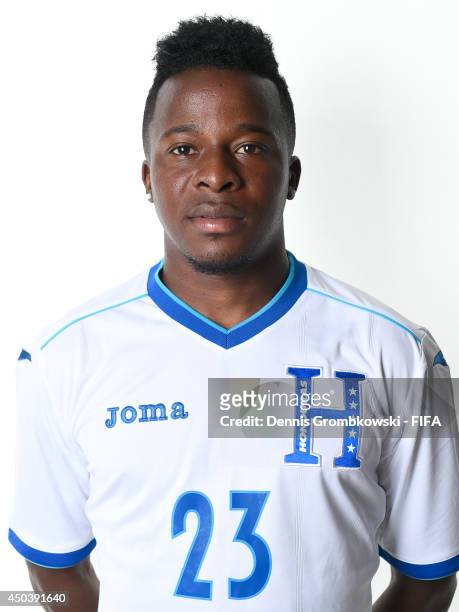 Marvin Chavez of Honduras poses during the Official FIFA World Cup 2014 portrait session on June 10, 2014 in Porto Feliz, Brazil.
