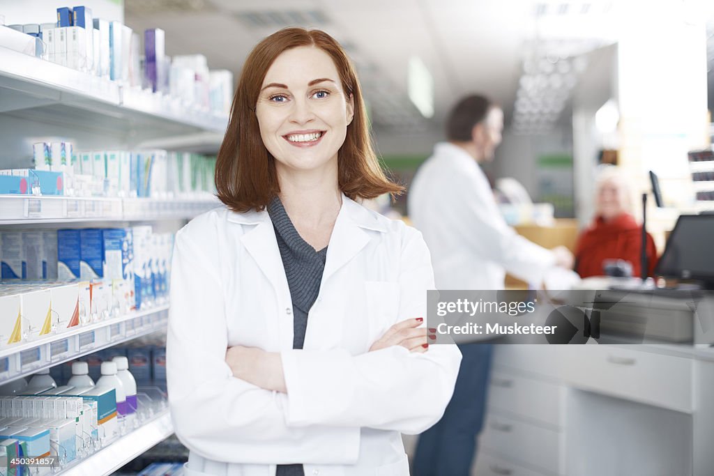 Portrait of a confident female pharmacist