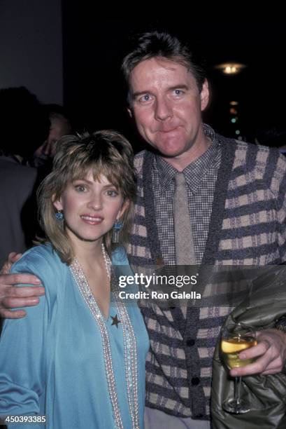 Lorna Patterson and Robert Ginty attend Stephen J. Cannell Party on January 14, 1986 at the Hollywood Roosevelt Hotel in Hollywood, California.