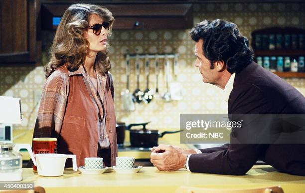 Black Mirror: Part 1 & 2" Episode 9 & 10 -- Pictured: Kathryn Harrold as Megan K. Dougherty, James Garner as Jim Rockford --