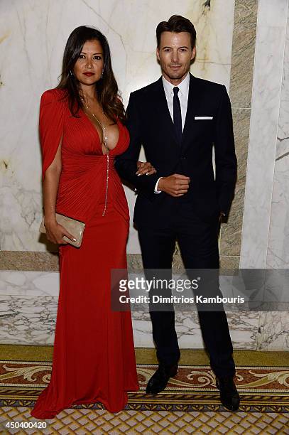 Model Alex Lundqvist and Keytt Lundqvist attend the amfAR Inspiration Gala New York 2014 at The Plaza Hotel on June 10, 2014 in New York City.