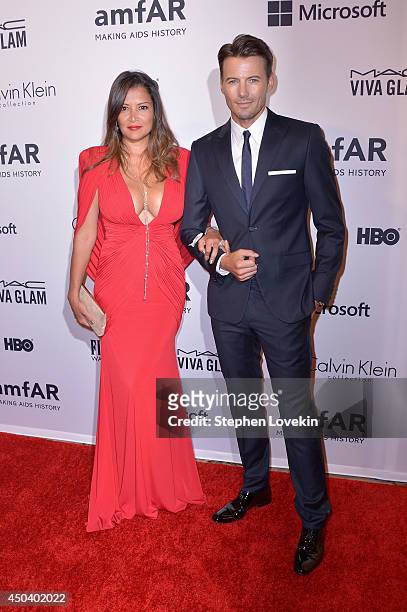Keytt Lundqvist and Alex Lundqvist attend the amfAR Inspiration Gala New York 2014 at The Plaza Hotel on June 10, 2014 in New York City.