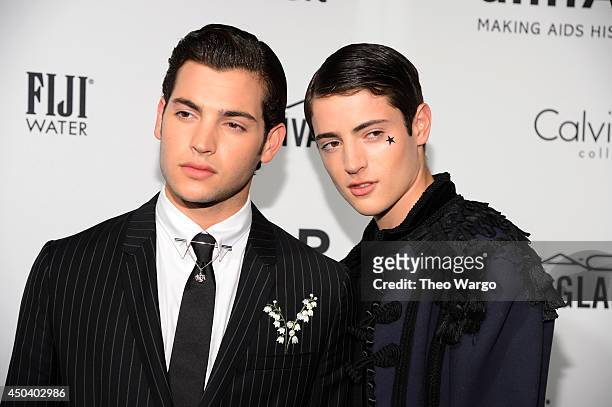Peter Brant Jr. And Harry Brant attend the amfAR Inspiration Gala New York 2014 at The Plaza Hotel on June 10, 2014 in New York City.