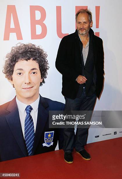 French actor Hyppolite Girardot arrives to attend the premiere of "Les garçons et Guillaume, à table!" in Paris on November 18, 2013. AFP PHOTO /...