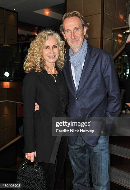 Mike Rutherford and Angie Rutherford attend the launch of Kelly Hoppen's new book 'Design Masterclass' at Belgraves Hotel on November 18, 2013 in...