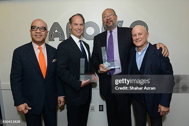 Darren Walker, Honoree Gerald Hassell, Richard Parsons and Ronald Perelman attend the Apollo Spring Gala and 80th Anniversary Celebration at The...