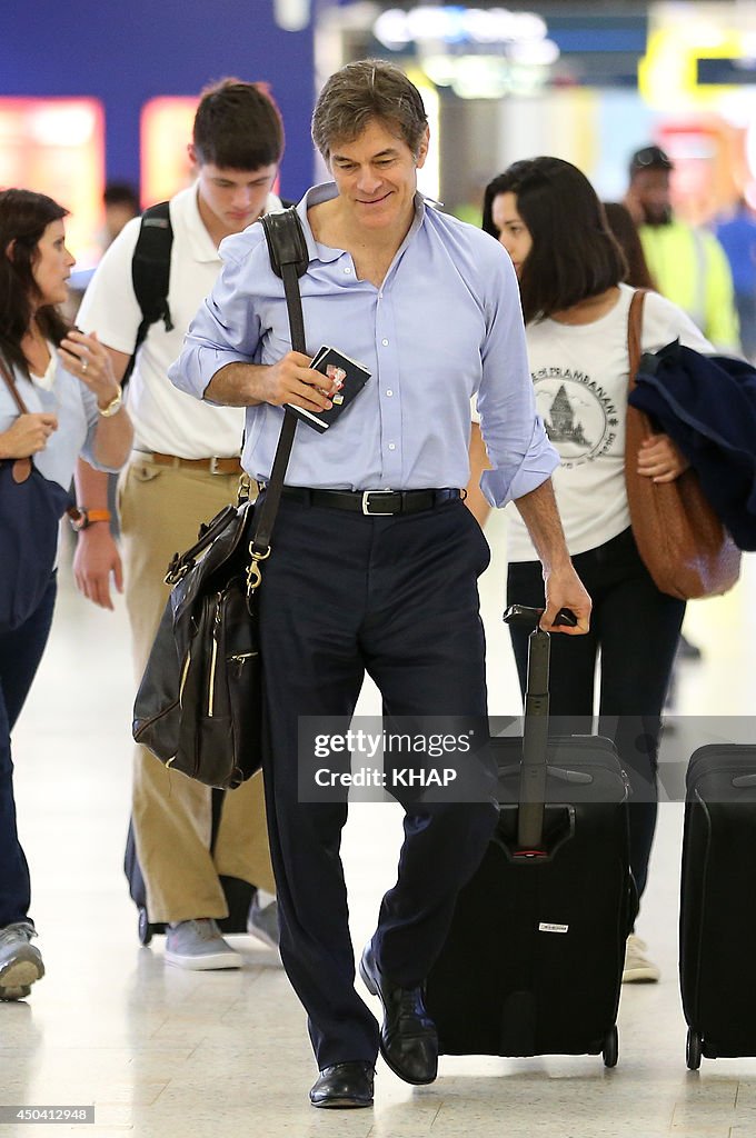 Dr OZ Arrives At Sydney Airport