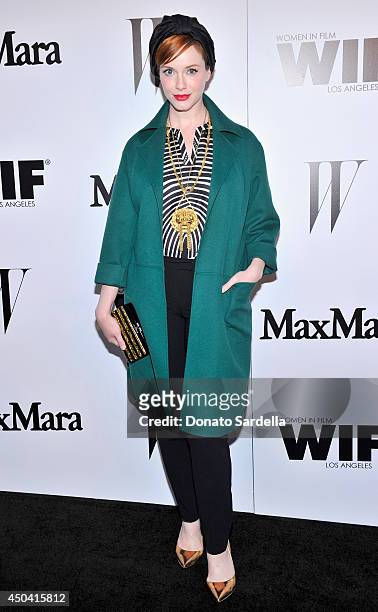 Actress Christina Hendricks attends MaxMara And W Magazine Cocktail Party To Honor The Women In Film MaxMara Face Of The Future, Rose Byrne at...