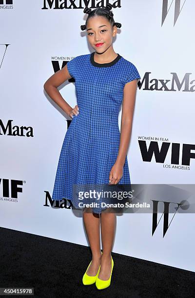 Actress Amandla Stenberg attends MaxMara And W Magazine Cocktail Party To Honor The Women In Film MaxMara Face Of The Future, Rose Byrne at Chateau...