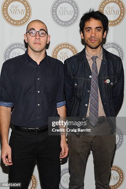 Gideon Patinkin and Raky Sastri attend The 2013 Steinberg Playwright "Mimi" Awards presented by The Harold and Mimi Steinberg Charitable Trust at...