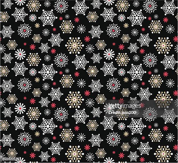 retro styled snowflake pattern repeat - icicles stock illustrations