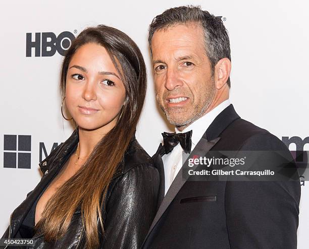 Designer Kenneth Cole and daughter Catie Cole attend the amfAR Inspiration Gala New York 2014 at The Plaza Hotel on June 10, 2014 in New York City.