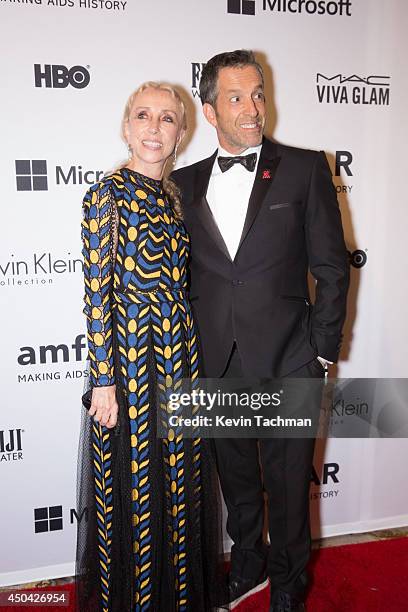 Editor-in-chief of Vogue Italia Franca Sozzani and designer Kenneth Cole attend the amfAR Inspiration Gala New York 2014 at The Plaza Hotel on June...