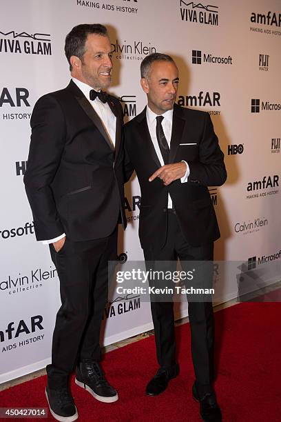 Designer Kenneth Cole and Francisco Costa attend the amfAR Inspiration Gala New York 2014 at The Plaza Hotel on June 10, 2014 in New York City.