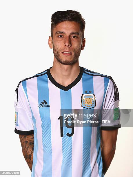 Ricardo Alvarez of Argentina poses during the official FIFA World Cup 2014 portrait session on June 10, 2014 in Belo Horizonte, Brazil.