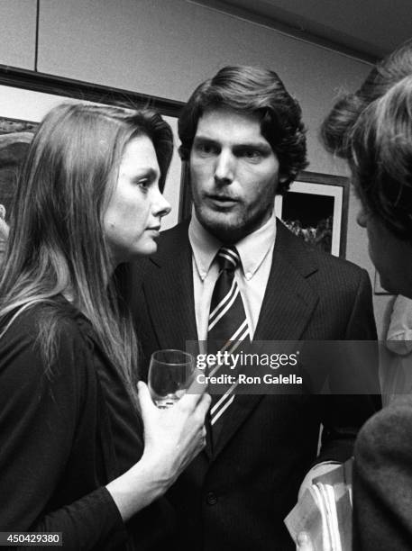 Christopher Reeve and Gae Exton attend John Denver Photo Exhibit on December 1, 1980 at Hammer Galleries in New York City.