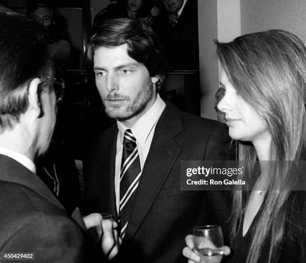 Christopher Reeve and Gae Exton attend John Denver Photo Exhibit on December 1, 1980 at Hammer Galleries in New York City.